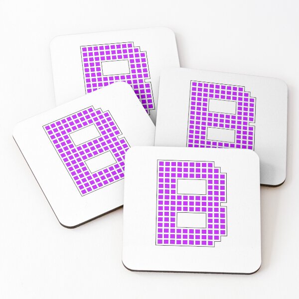 Item preview, Uppercase B - Purple Pixel Block Character designed and sold by PixelGlyphs.