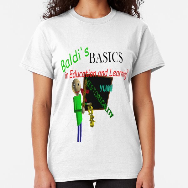 Basics T Shirts Redbubble - baldi s basics full game demo rp roblox