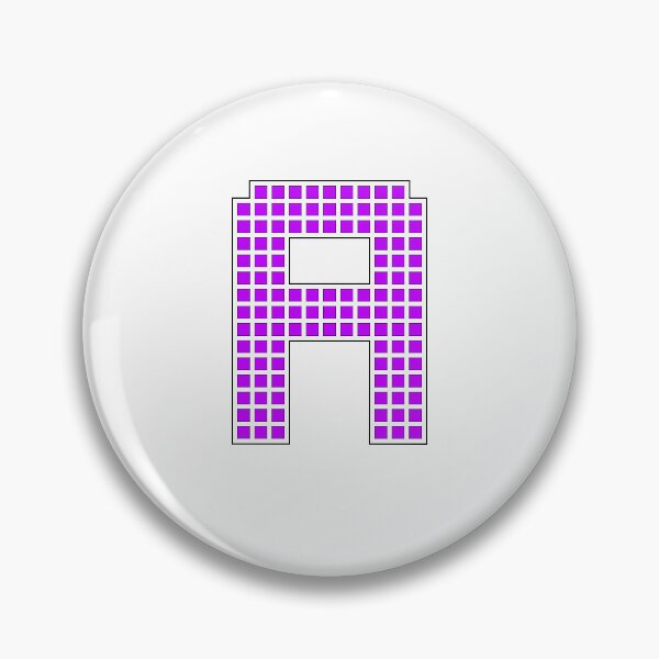 Item preview, Uppercase A - Purple Pixel Block Character designed and sold by PixelGlyphs.