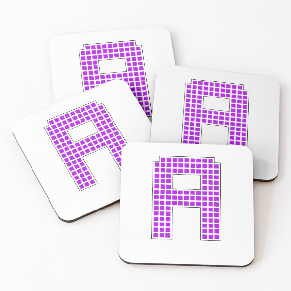Item preview, Uppercase A - Purple Pixel Block Character designed and sold by PixelGlyphs.