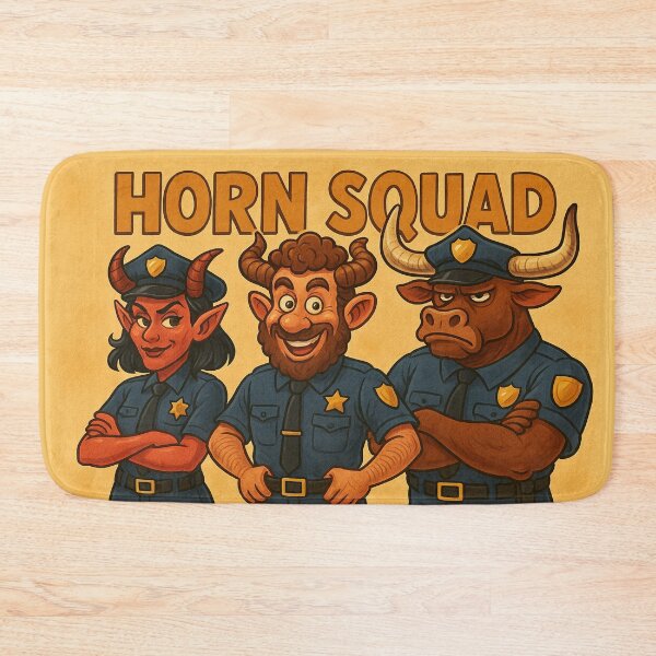 Item preview, Horn Squad: Tiefling, Satyr & Minotaur Police Team 06 designed and sold by AIfolklore.