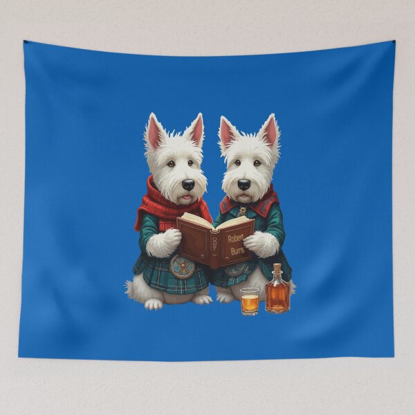 Item preview, West Highland Terriers Reading Robert Burns Poetry  designed and sold by taiche.