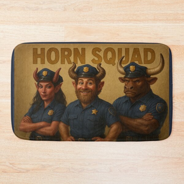 Item preview, Horn Squad: Tiefling, Satyr & Minotaur Police Team 07 designed and sold by AIfolklore.