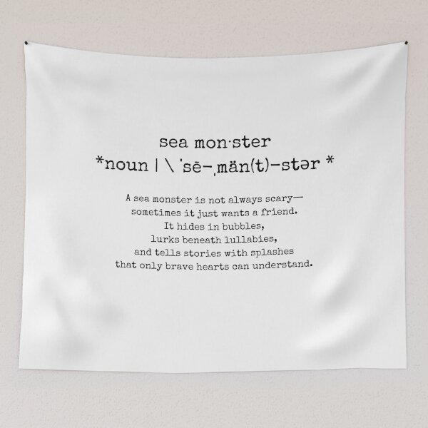 Item preview, sea monster quote nursery room  quote whimsical quote designed and sold by ArtbyJustis.