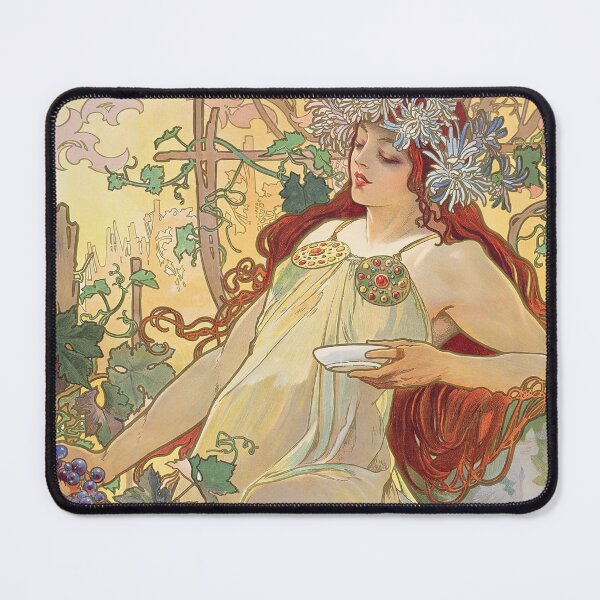 Item preview, Alphonse Mucha The Seasons Autumn designed and sold by maniacfitness.