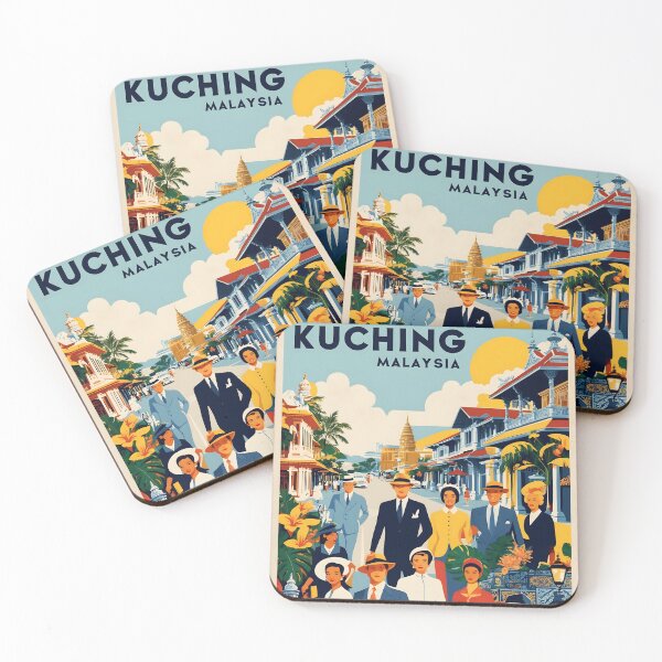 Item preview, Kuching Malaysia Vintage Travel Tourism 2 designed and sold by TravelersGems.