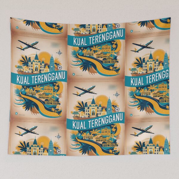 Item preview, Kual Terengganu Malaysia Vintage Travel Tourism 2 designed and sold by TravelersGems.