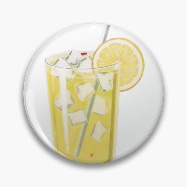 Item preview, Glass of Lemonade with Ice, Lemon Slice, and Silver Straw on Black designed and sold by Creative88Art.