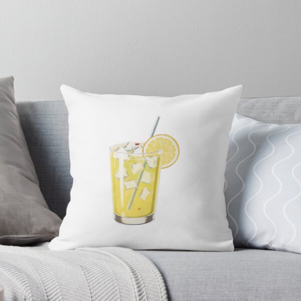 Item preview, Glass of Lemonade with Ice, Lemon Slice, and Silver Straw on Black designed and sold by Creative88Art.