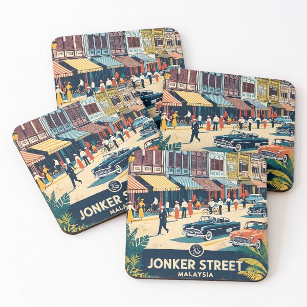 Item preview, Jonker Street Malaysia Vintage Travel Tourism 2 designed and sold by TravelersGems.