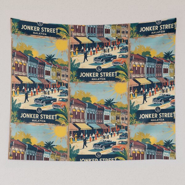 Item preview, Jonker Street Malaysia Vintage Travel Tourism 2 designed and sold by TravelersGems.