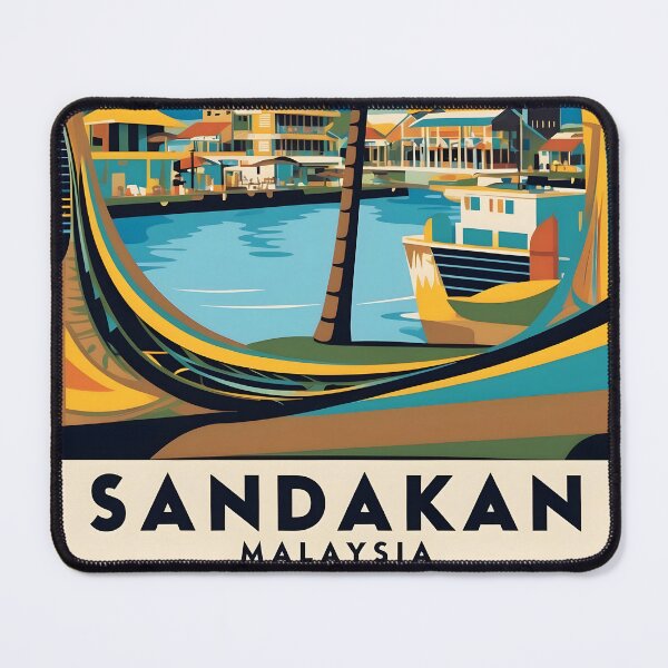 Item preview, Sandakan Malaysia Vintage Travel Tourism designed and sold by TravelersGems.
