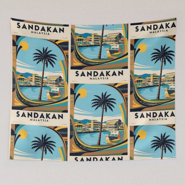Item preview, Sandakan Malaysia Vintage Travel Tourism designed and sold by TravelersGems.