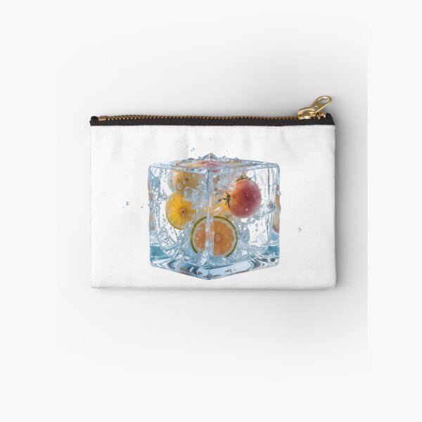 Item preview, Transparent Water Cube with Suspended Fruits and Splashes designed and sold by Creative88Art.