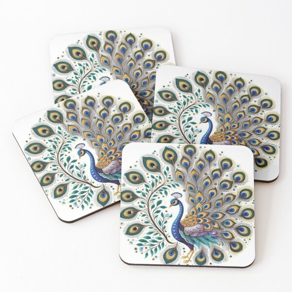 Item preview, handmade drawing of beautiful peacock mandala art designed and sold by NivyasArtistry.
