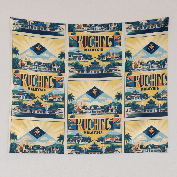 Item preview, Kuching Malaysia Vintage Travel Tourism 2 designed and sold by TravelersGems.