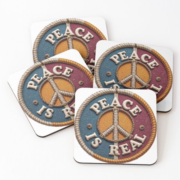 Item preview, Circular Embroidered Patch with Peace Symbol and Bold Text designed and sold by Creative88Art.