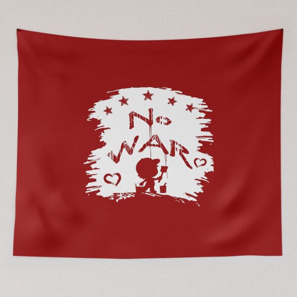 Item preview, No War Please - Stop War - Silhouette of a Child Painting A peaceful protest for Peace designed and sold by ZechJohnRB.