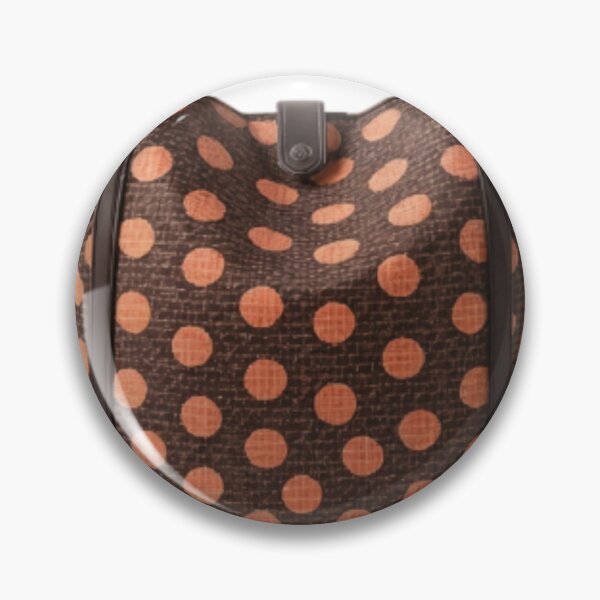 Item preview, Brown Tote Bag with Orange Polka Dots and Leather Straps designed and sold by Creative88Art.