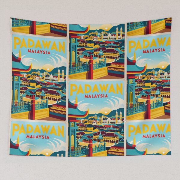 Item preview, Padawan Malaysia Vintage Travel Tourism 2 designed and sold by TravelersGems.