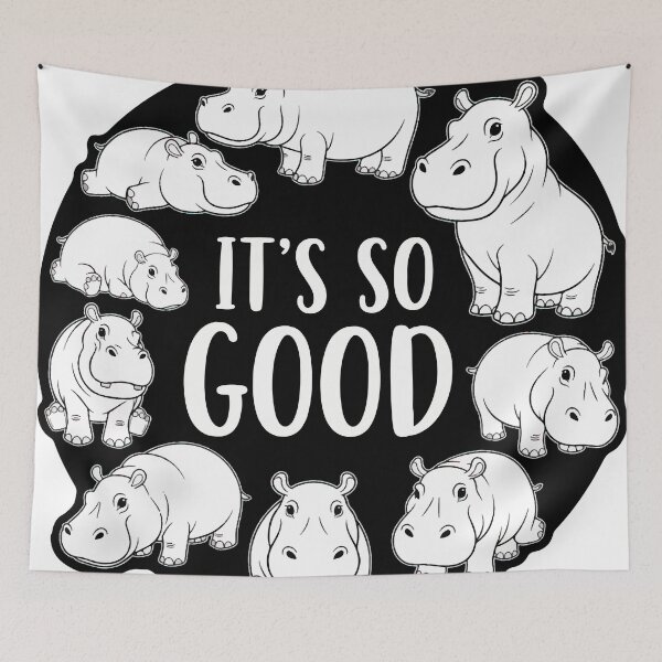 Item preview, Hippo Lover Quotes Stickers designed and sold by Dailyprintstyle.