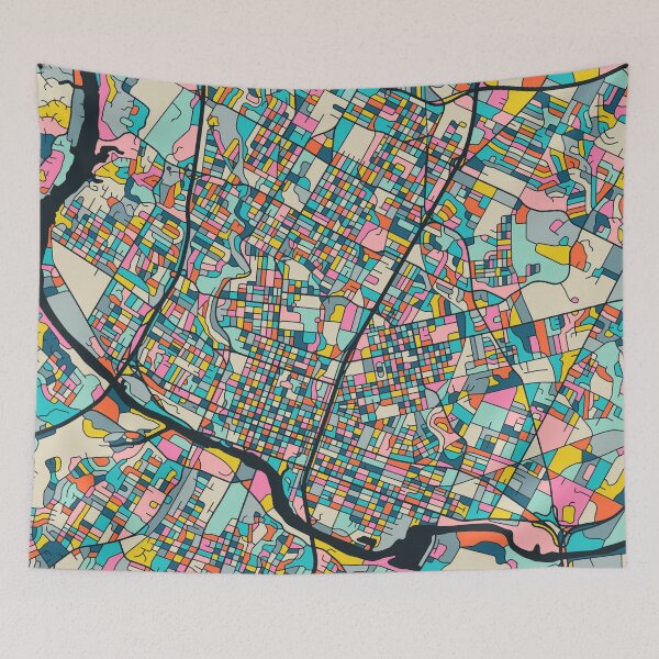 Item preview, AUSTIN CITY STREET MAP designed and sold by JazzberryBlue.
