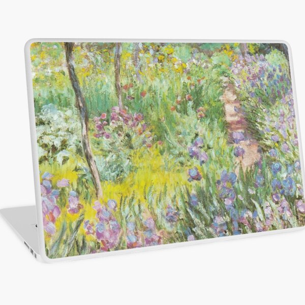 Aperçu de l'œuvre Jardin d'artiste à Giverny (Iris) – Claude Monet, 1900 | Une toile fleurie de couleurs créée et vendue par WebCraftDesign.