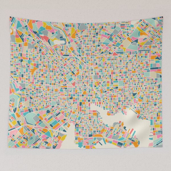 Item preview, BALTIMORE CITY STREET MAP designed and sold by JazzberryBlue.