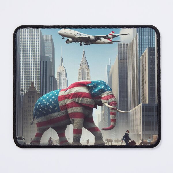 Item preview, Urban Jungle: A Giant Elephant Takes Over the Skyline in Bold American Style! designed and sold by FotoworldEdel.