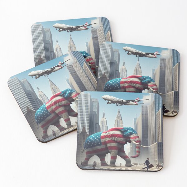 Item preview, Urban Jungle: A Giant Elephant Takes Over the Skyline in Bold American Style! designed and sold by FotoworldEdel.
