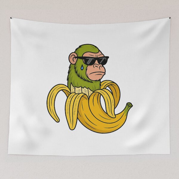 Item preview, Sad Cool Monkey Banana Hybrid Italian Brainrot Meme – Funny Meme Cartoon Design designed and sold by millionair3.