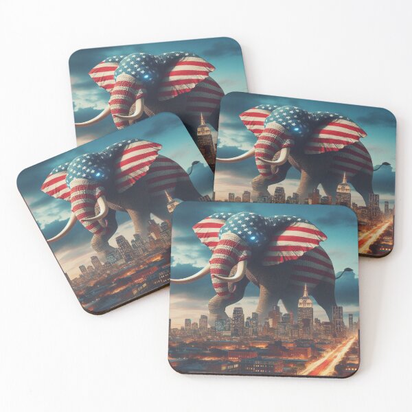 Item preview, Urban Jungle: A Giant Elephant Takes Over the Skyline in Bold American Style! designed and sold by FotoworldEdel.