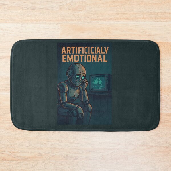 Item preview, Artificially Emotional – Sad Robot Watching Romance designed and sold by VoidBloom Studio.