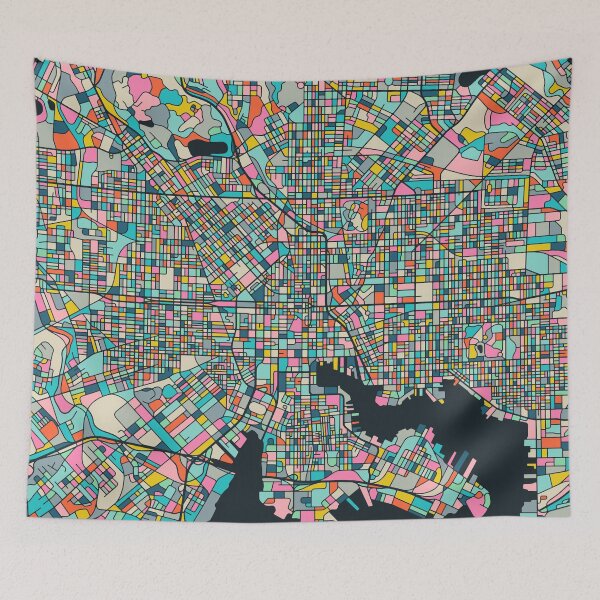 Item preview, BALTIMORE CITY STREET MAP designed and sold by JazzberryBlue.