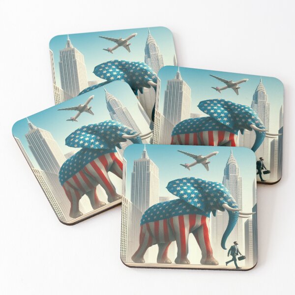 Item preview, Urban Jungle: A Giant Elephant Takes Over the Skyline in Bold American Style! designed and sold by FotoworldEdel.