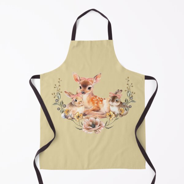 Item preview, Woodland animals - Fawn and bunnies with pink bows - girly cottagecore vintage retro aesthetic designed and sold by Fantasy Cache.