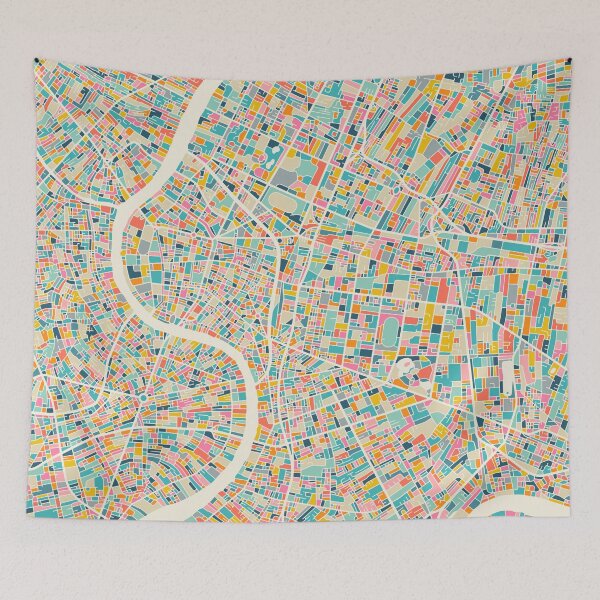 Item preview, BANGKOK CITY STREET MAP designed and sold by JazzberryBlue.