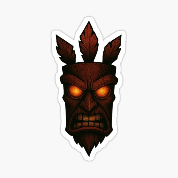 Item preview, Evil Aku Aku Mask | Dark Tribal Mojo Spirit Fan Art designed and sold by LAS-PRINTS.