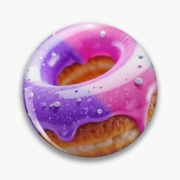 Item preview, Gradient Glazed Donut with Reflective Droplets on Black Background designed and sold by Creative88Art.
