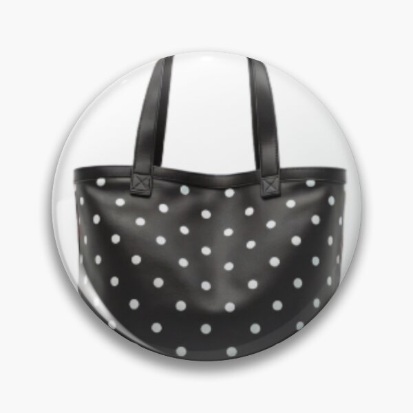 Item preview, Black Tote Bag with White Polka Dots on Black Background designed and sold by Creative88Art.