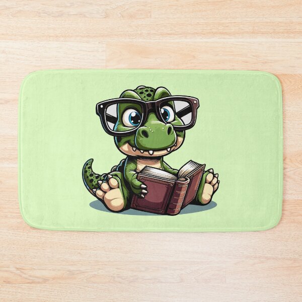 Item preview, Bookish Dino – Studious Dinosaur with Glasses designed and sold by Coffee Lifestyle.