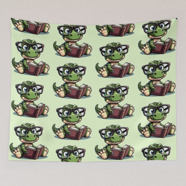 Item preview, Bookish Dino – Studious Dinosaur with Glasses designed and sold by Coffee Lifestyle.