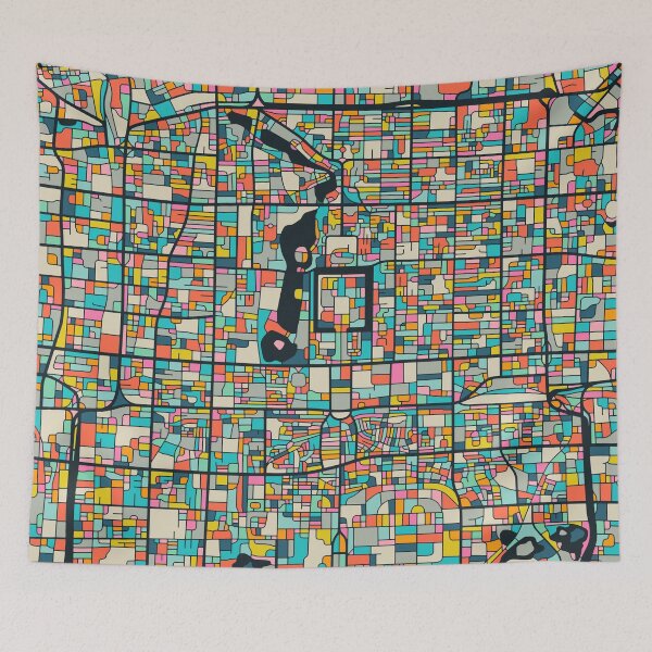 Item preview, BEIJING CITY STREET MAP designed and sold by JazzberryBlue.