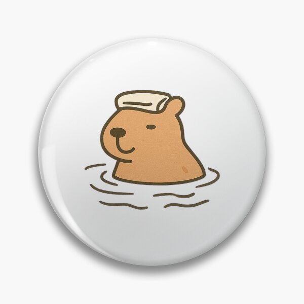 Item preview, Carl the Capybara Onsen Zen designed and sold by Thale's Designs.