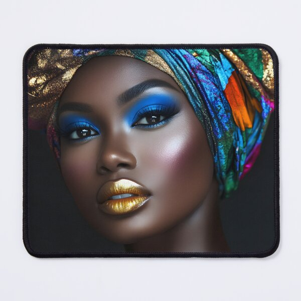 Item preview, Colorful Portrait with Bold Makeup and Headwrap designed and sold by Artessie.