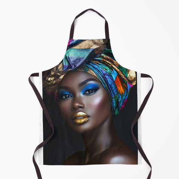 Item preview, Colorful Portrait with Bold Makeup and Headwrap designed and sold by Artessie.