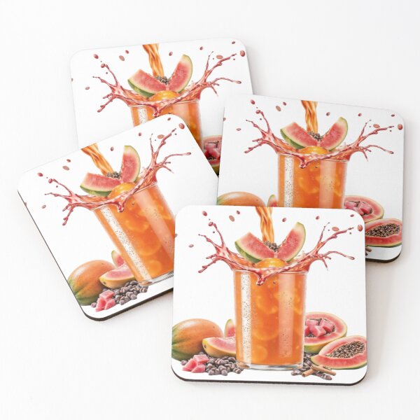 Item preview, Tropical Fruit Juice Splash with Papaya and Watermelon designed and sold by Creative88Art.