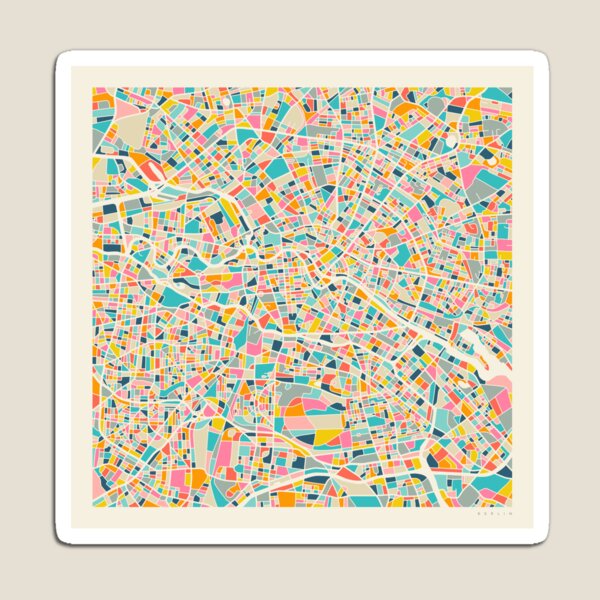 Item preview, BERLIN CITY STREET MAP designed and sold by JazzberryBlue.