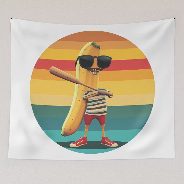 Item preview, "Cool Banana at Bat" designed and sold by Jameswoodly.