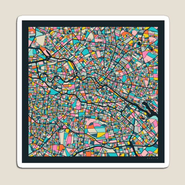 Item preview, BERLIN CITY STREET MAP designed and sold by JazzberryBlue.